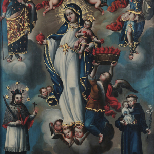 Virgen de la Luz acompañada de San José, San Miguel, San Juan Nepomuceno y San Antonio