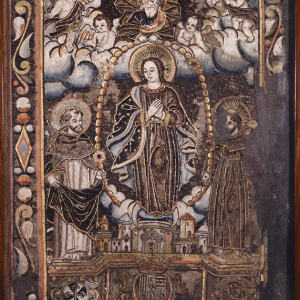 Virgen del Rosario con Santo Domingo y San Francisco