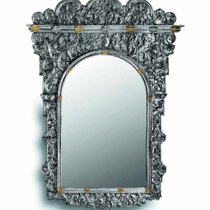 Espejo con marco de plata